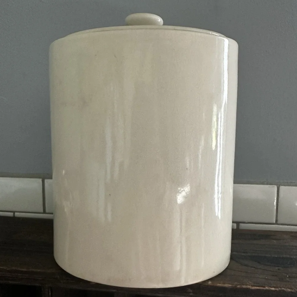 Vintage Roshco Corner Grocery Kwik Rise Baking Soda Celestial Sun Storage Jar